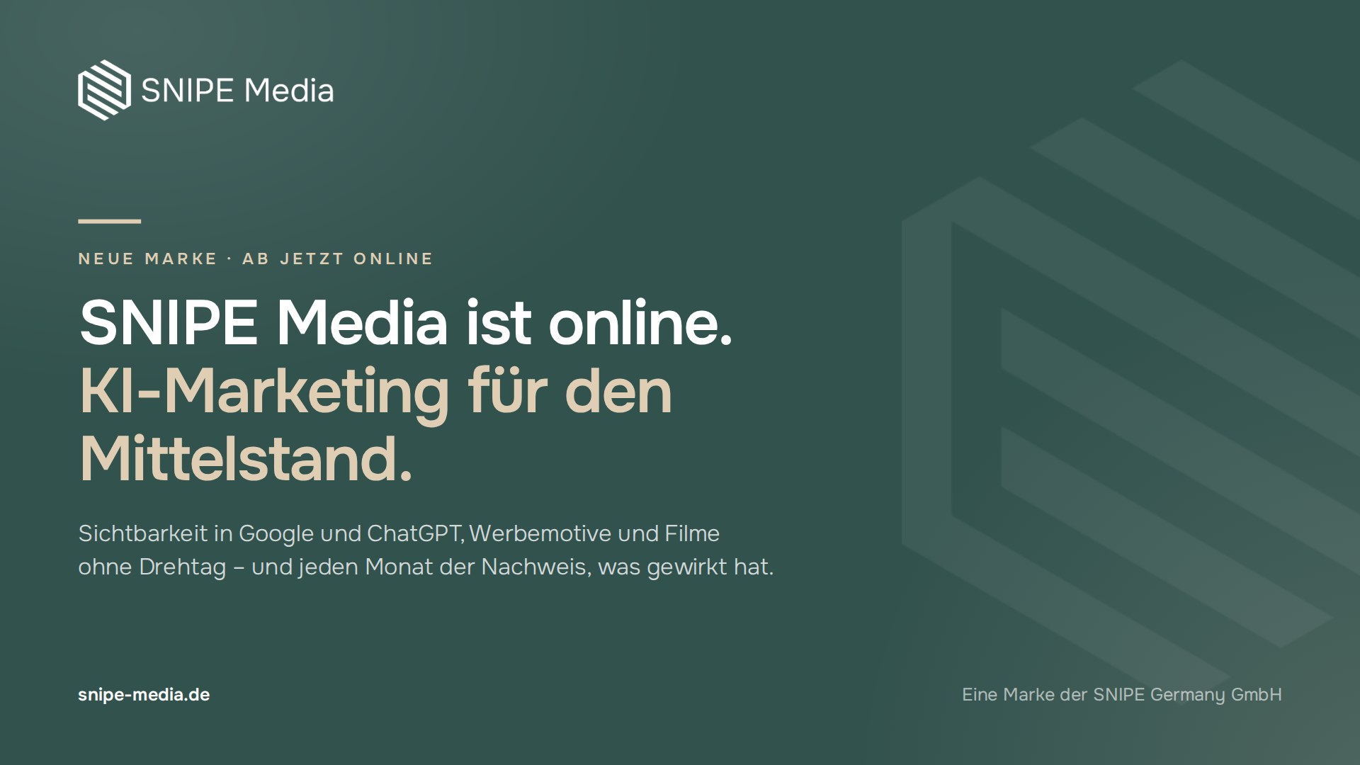 SNIPE Media ist online: KI-Marketing für den Mittelstand